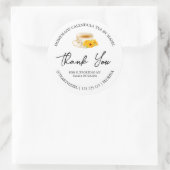Eenvoudige zelfgemaakte calendula thee bedankt lab ronde sticker (Tas)