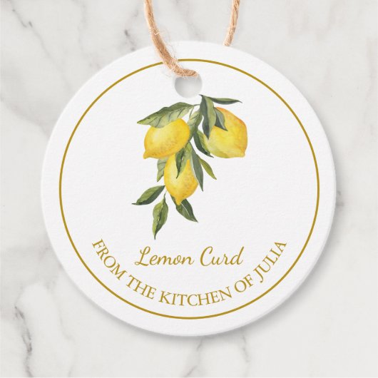 Eenvoudige zelfgemaakte citroenwrongel Hang Label  (Voorkant)