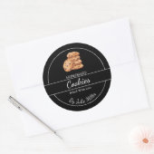 Eenvoudige zelfgemaakte cookies Label Black (Envelop)