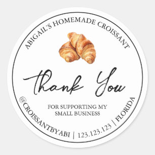 Eenvoudige zelfgemaakte croissant dank u label