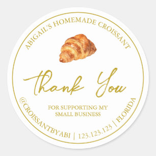 Eenvoudige zelfgemaakte croissant dank u label