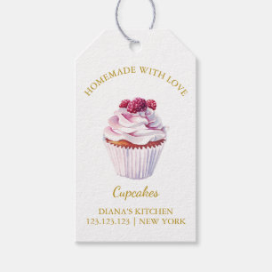 Eenvoudige zelfgemaakte Cupcake Dessert Hang Label Cadeaulabel