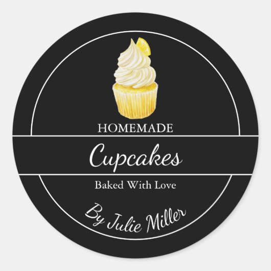 Eenvoudige zelfgemaakte cupcakes Label (Voorkant)