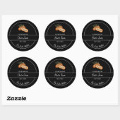Eenvoudige zelfgemaakte datum Jam Label | Zwart (Vel)
