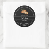 Eenvoudige zelfgemaakte datum Jam Label | Zwart (Tas)
