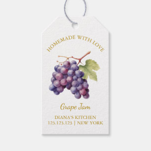 Eenvoudige zelfgemaakte druivenjam hangen Label l  Cadeaulabel