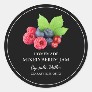 Eenvoudige zelfgemaakte gemengde Berry Jam Label