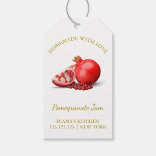 Eenvoudige zelfgemaakte granaatappel Jam Hang Labe Cadeaulabel