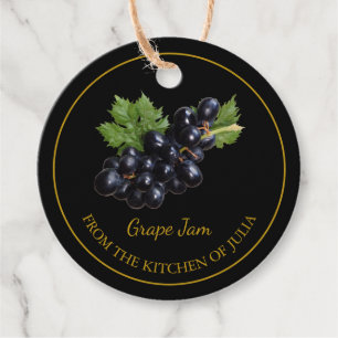 Eenvoudige zelfgemaakte Grape Jam Hang Label