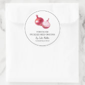 Eenvoudige zelfgemaakte ingelegde rode ui label (Tas)