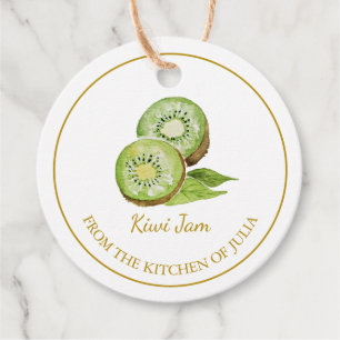Eenvoudige zelfgemaakte Kiwi Jam Hang Label l Wit
