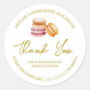 Eenvoudige zelfgemaakte Macaron dank je Label