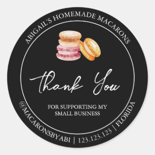 Eenvoudige zelfgemaakte Macaron dank je Label