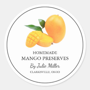 Eenvoudige zelfgemaakte mango behoudt label