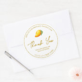 Eenvoudige zelfgemaakte Mango Jam Dank u Label (Envelop)