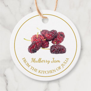 Eenvoudige zelfgemaakte Mulberry Jam Hang Label