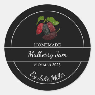 Eenvoudige zelfgemaakte Mulberry Jam Label