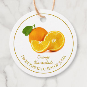Eenvoudige zelfgemaakte Oranje Marmalade Hang Labe Bedankjes Labels