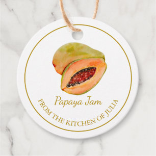 Eenvoudige zelfgemaakte Papaya Jam Hang Label l Wi