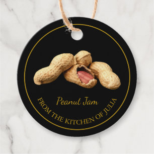 Eenvoudige zelfgemaakte Peanut Jam Hang Label