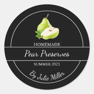 Eenvoudige zelfgemaakte peer behoudt label