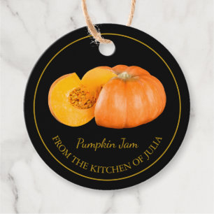 Eenvoudige zelfgemaakte Pumpkin Jam Hang Label