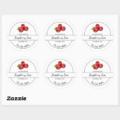 Eenvoudige zelfgemaakte Raspberry Jam Label (Vel)