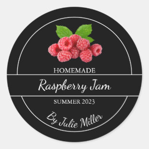 Eenvoudige zelfgemaakte Raspberry Jam Label