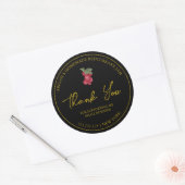 Eenvoudige zelfgemaakte Redcurrant Jam Bedankt Lab Ronde Sticker (Envelop)