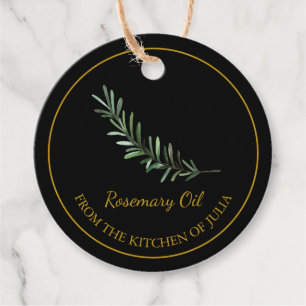 Eenvoudige zelfgemaakte Rozemarijn Olie Hang Label