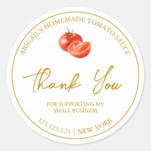 Eenvoudige zelfgemaakte tomatensaus Bedankt Label