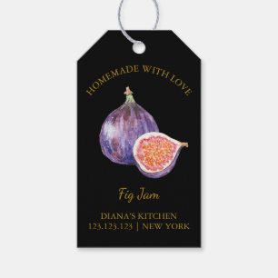 Eenvoudige zelfgemaakte vijg jam hang Label l zwar Cadeaulabel