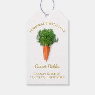 Eenvoudige Zelfgemaakte Wortel Pickle Hang Label W Cadeaulabel