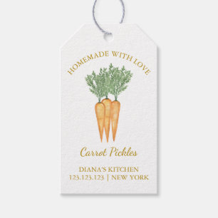 Eenvoudige Zelfgemaakte Wortel Pickle Hang Label W Cadeaulabel