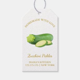 Eenvoudige Zelfgemaakte Zucchini augurk Hang Label Cadeaulabel