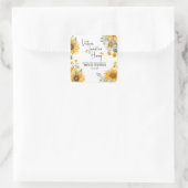 Eenvoudige Zij Heeft Haar Honing Bij Bruids Bruilo Vierkante Sticker (Tas)