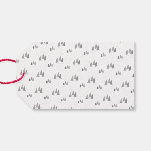 Eenvoudige zilverkalligrafie kerst cadeaulabel (Achterkant Horizontaal)