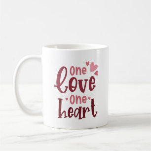 Eenvoudige Zoete Liefde Eén Liefde Eén Hart Romant Koffiemok
