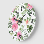 Eenvoudige zomer tropische storm | Wandklok Grote Klok (Hoek)