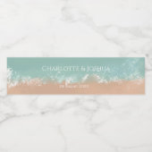 Eenvoudige zomervakantie met strand bruiloft waterfles etiket (Enkel label)