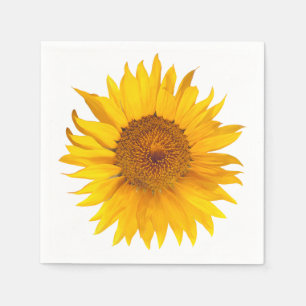 Eenvoudige Zonnebloem bruiloft Servetten