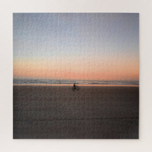 Eenvoudige zonsopgang Bike Ride op het strand - 20 Legpuzzel