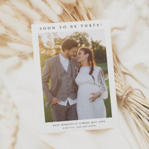 Eenvoudige zwangerschap foto aankondiging