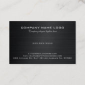 Eenvoudige zwart-metalen achtergrond visitekaartje (Achterkant)