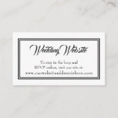 Eenvoudige zwart wit bruiloft website behuizing Ka Informatiekaartje (Voorkant)