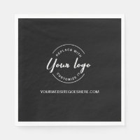 Eenvoudige Zwart Wit Custom Business logo website