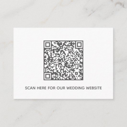 Eenvoudige zwart-wit - Details QR Code Website Informatiekaartje (Achterkant)