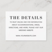 Eenvoudige zwart-wit - Details QR Code Website Informatiekaartje (Voorkant)