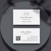Eenvoudige zwart-wit Hand Made Soap QR-code Visitekaartje