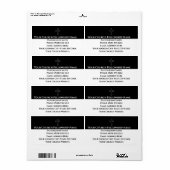 Eenvoudige zwart wit kruis omtrek kerk labels (Full Sheet)